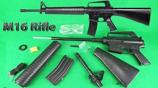 Детская игрушечная пневматическая винтовка М 16 на пульках Rile M 16 Toy