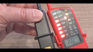 #105 - Παρουσίαση voltage tester (φασήμετρου) UNI-T UT18C