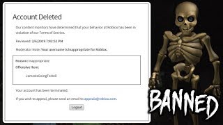 [CONTENT DELETED] I got banned from roblox! ?