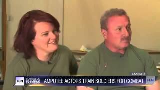 Amputee Actor train soldiers