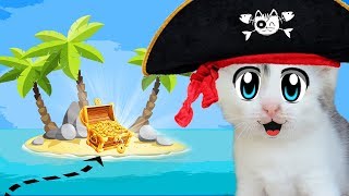 МИСТИКА ПИРАТОВ! КОШЕЧКА МУРКА И КАРТА СОКРОВИЩ! КОТ МАЛЫШ ищет КЛАД! HIDE AND SEEK  at our HOME