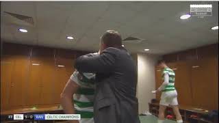 Celtic Vs Rangers title winning locker room post match celebration (29/04/18)
