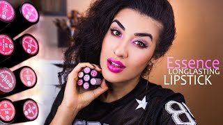 ✩ Essence Longlasting Lipstick | ОБЗОР | Свотчи на губах {8 помад} ИДЕАЛЬНАЯ помада до 200 р ✩