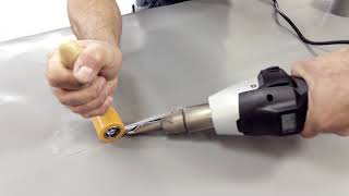 Сварка тента техническим феном Steinel HG 2620 E