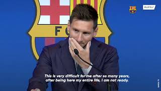 Messi in tears as he confirms his departure from FC Barcelona