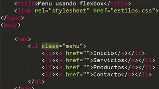 menu css y flexbox