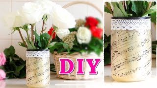 Как сделать ВАЗУ с ПРИНТОМ из стеклянной банки / VASE OF JAR #DIY NataliDoma