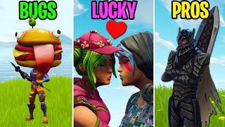KISSING In Fortnite?!? BUGS vs LUCKY vs PROS - Fortnite Battle Royale Funny Moments