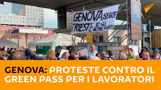 Genova: proteste contro il green pass per i lavoratori