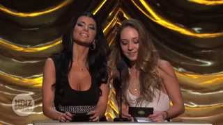 2014 XBIZ Awards - Ariel Rebel & Anissa Kate Win 'Best Scene All Girl' Award