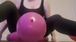Big pink balloon sit and pop as for full video