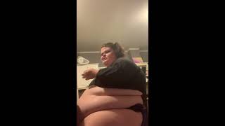 Ssbbw eats candy and stake
