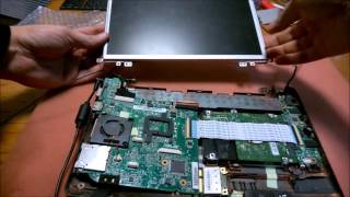 ASUS Eee PG 1001PX  разборка, реставрация крышки матрицы, ремонт матрицы / case and LCD repair