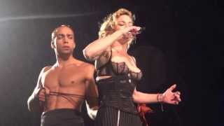 Naked Madonna shows nipples and get dress up corset on the stage ♥ MDNA Tour ~ Dublin 24.7.201s2