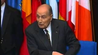 François Mitterrand à Strasbourg en 1995