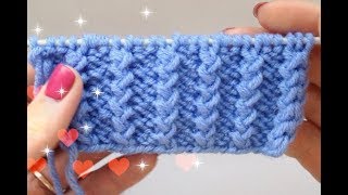 САМЫЙ ПРОСТОЙ узор спицами. МАСТЕР - КЛАСС // HappyLus HappyKnit
