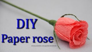 Роза. Букеты из конфет. DIY crepe paper rose.