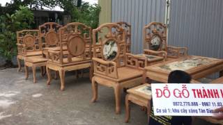 2 Bộ bàn ghế móc mỏ gỗ gụ VÍP của 2 khách: Phú Xuyên và Thái Nguyên 31-10-2016
