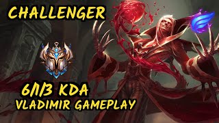 Gistick (VLADIMIR) vs FIZZ - 6/1/3 KDA MID CHALLENGER GAMEPLAY - EUW
