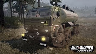 Spintires: MudRunner - Мультиплеер, бригада на карте «Возвращение домой». [1440p, без МАТА]