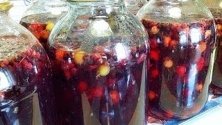 Компот Ягодное ассорти.  Заготовки на зиму
