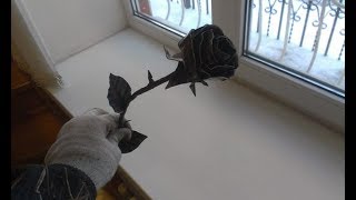 Кованая роза без горна и нагрева