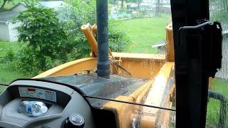Case 580 Super N Moving Gravel In The Rain/Sun