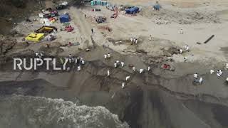Peru: Mass cleanup underway in Ventanilla after second oil spill in 10 days *DRONE FOOTAGE*