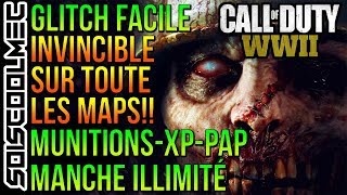 GLITCH INVINCIBLE! PACK A PUNCH MUNITIONS-MANCHE-XP ILLIMITÉ! SUR TOUTE LES MAPS! COD WW2 ZOMBIE!