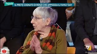 L' Antropologa Amalia Signorelli e Alessandra Mussolini lite in diretta la Prof abbandona lo studio