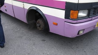 блокирование автобусов АВТОПРОМИНЬ на ДМК.Днепродзержинск