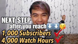 Next Step after reaching 1000Subs & 4000Watch Hours || Approved For Youtube Monetization