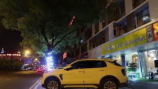 Exotic night view of Yiwu city and fantastic restaurants for food ranger