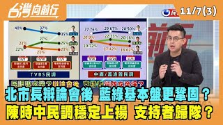2022.11.07【台灣向前行 Part3】北市長辯論會後 藍綠基本盤更鞏固？支持者歸隊？真能操作棄保？