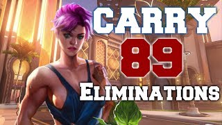 Overwatch Hard Carry w/ Zarya [79% Kill Participation]