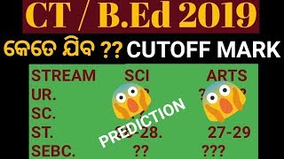CT/B.Ed 2019 CUTOFF MARK 2019