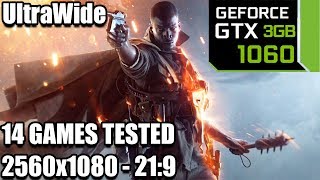 GTX 1060 3gb on an UltraWide Monitor - 14 Games Tested - 21:9 - 2560x1080