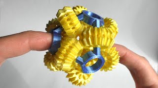 Механика Гиперкуб из шестеренок на 3D принтере Satisfying #3dprinting #Shorts