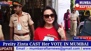 Preity Zinta CAST Her VOTE IN MUMBAI