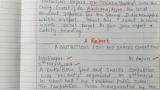 REPORT FORMAT (12 th and 11th CLASS)