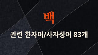 백에 관한 한자어/사자성어 83개