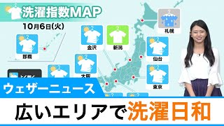 洗濯天気予報 広いエリアで外干しOK！