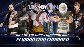 WWE 2K18 GOD of WAR Elimination Chamber KRATOS vs ZEUS vs POSEIDON vs HADES vs HERCULES vs THOR