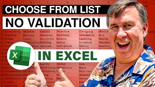 Excel Pick From Dropdown List - 2327