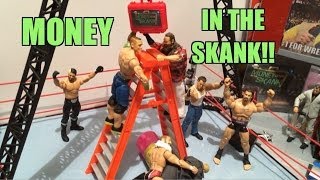 GTS WRESTLING: Money in the Bank! WWE figure matches animation! Mattel Elites ladder match!
