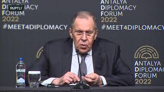 LIVE: Lavrov gives press conference following meeting with Kuleba and Cavusoglu