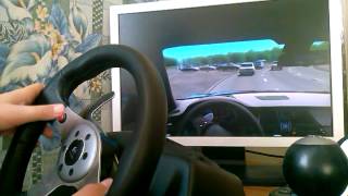 BMW X5 M в 3д инструкторе с рулём logitech G25