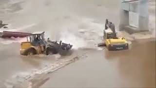 Maquinaria pesada salvando vidas