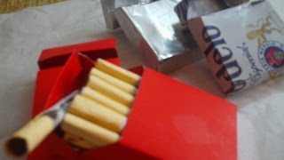 CAJETILLA DE CIGARROS Y CIGARROS DE CHOCOLATE