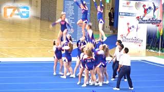 Team United Kingdom All Female Senior at CWC Day 1 Cheerleading World Championships 2017 in Takasaki
